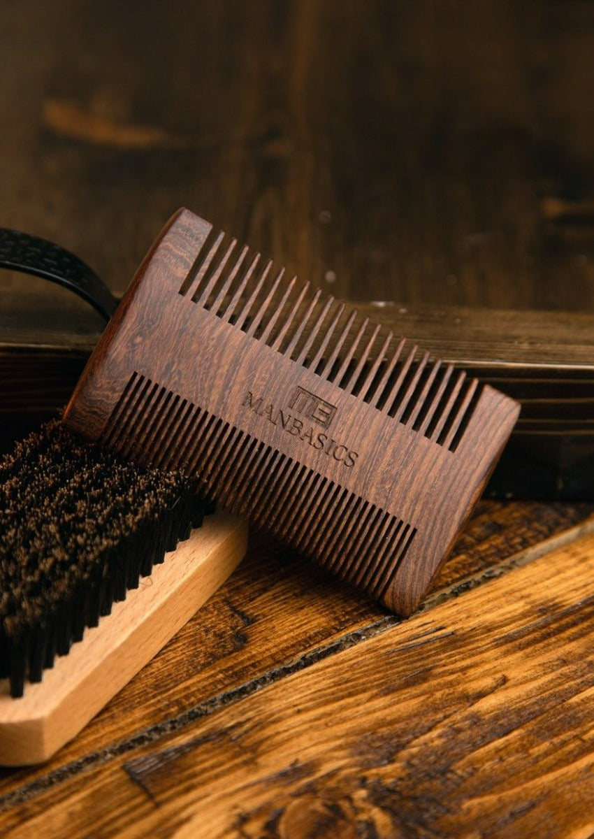 ManBasics Beard Comb and Brush Set