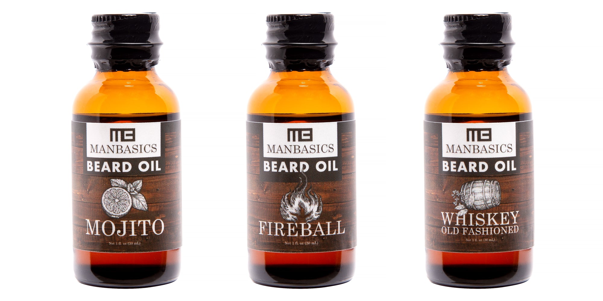 ManBasics features three unique beard oil blends to fit any personality.  